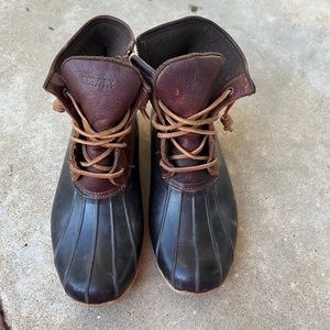 Sperry Top Sider Women's Saltwater Mainsail Leather Duck Boot Sz 9.5